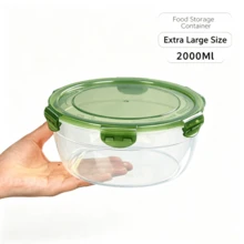 [1pc] Plastic Transparent Refrigerator Storage Box, Food Preservation Box, Meat & Ingredient Freezer Box, Household Meal Prep Portioning Box, Airtight Fruit & Vegetable Food Storage Box, Portable Outdoor Storage Box - View 16