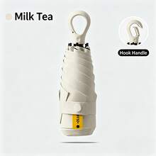 Manual Compact Sun Umbrella, 6-Rib Reinforced Frame, Mini Capsule Umbrella With Lock Handle, Portable Lightweight Sun Umbrella, Suitable For Commuting, School And Outdoor Travel - Multi-color - View 13