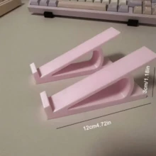 Desktop Keyboard Lift Stand, Black, White, Pink 3 Colors Optional, Ergonomic Tilted Design, Reduces Wrist Pressure During Long Typing, Compatible With Most Keyboards, Practical Desktop Tool For Office And Gaming - Riser - View 3