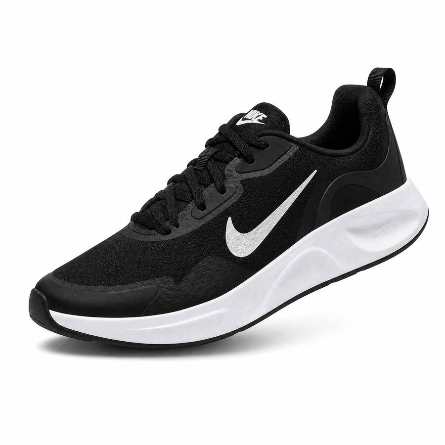 NIKE WearAllDay 男款黑白日常運動鞋 | 透氣網布鞋面 柔軟泡棉緩震 華夫底防滑休閒運動鞋 CJ1682-004
