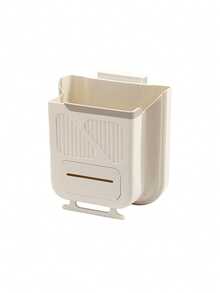 Wall-Mounted Foldable Trash Can Kitchen Cabinet Door Hanging Trash Can Foldable Kitchen And Bathroom Trash Can Kitchen Cabinet Door Under Sink Trash Can Suitable For Car Kitchen Home School Dormitory Home Decor Home Accessories Apartment Essential - Grey - View 14