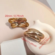 1Pc/2/3/4Pcs European And American Style Arch Metal Connector Adjustable Buckle Scarf Swimsuit Shoulder Strap Asymmetric Decorative Buckle - Multicolor - View 12