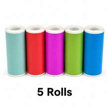 Mini Thermal Printer Sticker Paper 5/10 Rolls Colored Sticker Roll 57x25mm Self Adhesive Thermal Sticker Paper For Sticker Boxes, Crafts, And Notes, With Ink-Free Printing For Creative Projects - View 13