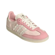 Adidas Originals Samba Leather Fashionable Comfortable Low-Top Sneakers Women's Pink - Pink - View 3