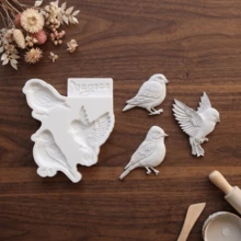 Baroque Embossed Decorative Silicone Mold & 3D Bird Silicone Mold, Vintage European Scroll Floral Pattern, Bird Animal Shaped Casting Tool, Suitable For Resin, Epoxy Resin, Soft Clay, Plaster DIY Crafts, Can Make Decorative Ornaments, Home Accessories, Vintage Relief Handmade Creation Materials - Decorative Silicone Mold - View 4