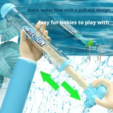 Summer Swimming Pool Beach Water Gun, 4-Color Fireworks Spray Water Gun, Pull-Out Outdoor Water Gun - Multicolor - View 6