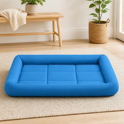 1pc Pet Bed Dog Bed Cat Bed, Waterproof Oxford Fabric Material, Easy To Clean, Scratch And Bite Resistant, Suitable For All Seasons, Thick Soft Cushion Dog Bed Cat Bed, Quilted High Rebound Edge Design, Suitable For Large, Medium And Small Dogs And Cats