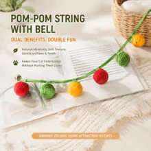 1pc/3pcs Persimmon And Tomato Shaped Straw Cat Teaser Toy, Suitable For All Cat Breeds, Interactive Toy With Bell, Relieves Boredom, Suitable For All Sizes Of Kittens And Adult Cats - View 11