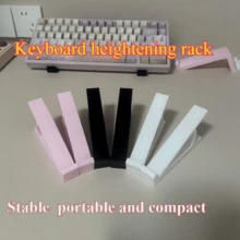 Desktop Keyboard Lift Stand, Black, White, Pink 3 Colors Optional, Ergonomic Tilted Design, Reduces Wrist Pressure During Long Typing, Compatible With Most Keyboards, Practical Desktop Tool For Office And Gaming - Riser - View 8