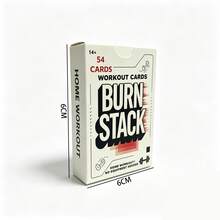 Burn Stack Workout Cards, 54 Bodyweight Exercise Cards, No Equipment Home Workout Fitness Deck For Full Body Training, Suitable For Beginners & Adults 14+ - Apricot - View 3