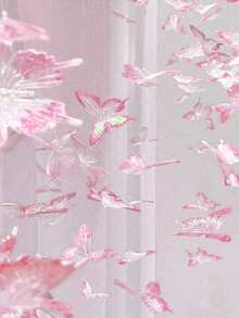 11/21Pcs Mini DIY Crystal Butterfly Hanging Ornaments, Pink/Purple Decorative Butterfly Curtain For Christmas Tree, Wedding & Bedroom Decor - View 12