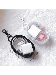 Mini Transparent Zipper Storage Bag, Multifunctional Jewelry Device Storage Box, Suitable For Headphones, Charging Case, Keychain, Ring, Transparent Travel Accessory Bag, Toiletries Bag - Multicolor - View 11