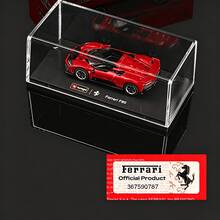 Burago Ferrari Model Mobil Sport Paduan Logam Bimegao Seri F80 Skala 1/64, IP Berlisensi Resmi, Koleksi Mobil Miniatur, Hiasan Pajangan Meja - MultiWarna - View 9