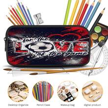 Football Theme 2D Print 3 Pieces Backpack Set, Large Capacity Backpack With Crossbody Bag And Pencil Case, Side Elastic Mesh Pocket For Water Bottle, Wide Breathable Adjustable Shoulder Straps, Sports Style Daily Commute Travel Casual Storage Bag - Printed Bag - View 3