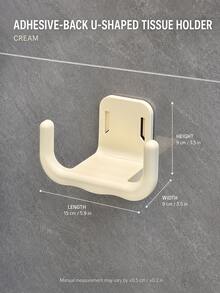 U-Shaped Face Towel Storage Box Under Mirror Cabinet, Hanging No-Drill Bathroom Toilet Tissue Box Organizer Shelf - Multicolor - View 7