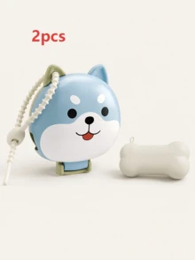 Cute Shiba Inu Shaped Oral Care Storage Tool, Mini Portable "2-In-1". Built-In Silicone Toothpaste Bag, Can Store Toothpaste, With Drawstring Design, Convenient For Draining And Hanging, Suitable For Business Travel, Also Can Be Used As A Portable Cosmetic Storage Box In The Bedroom. - Multicolor - View 12