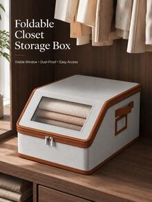1pc Foldable Large Capacity Baseball Cap Storage Display Box - Baseball Cap Storage Box With Transparent Window And Zipper Dust Cover; Slanted Design, Suitable For Wardrobe Drawer, Bedroom, Home Decor, Storage, Autumn Home Decor, Dorm And Home Use. - Multicolor - View 2