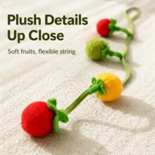 1pc/3pcs Persimmon And Tomato Shaped Straw Cat Teaser Toy, Suitable For All Cat Breeds, Interactive Toy With Bell, Relieves Boredom, Suitable For All Sizes Of Kittens And Adult Cats - View 10