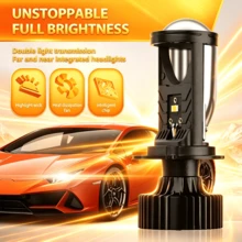 Heyword 2pcs Y6D Lens H4 LED Headlights Universal 12V Car Lights High Beam Integrated Y7 Type Universal Bulbs Suitable For Cars & Motorcycles - Y7 - View 7