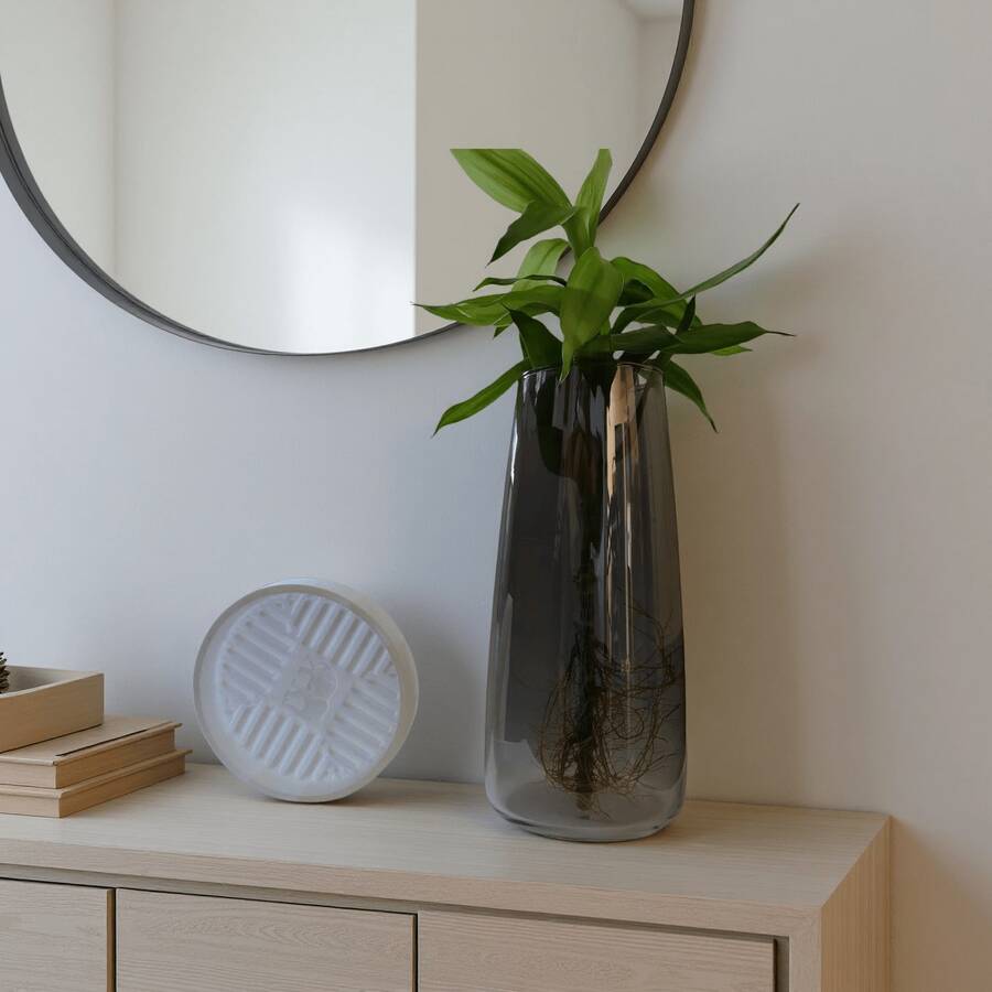 Decorative Bottles - Smoke Gray + White Tray - View 1