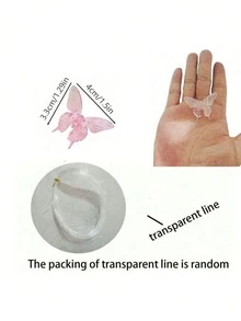 11/21Pcs Mini DIY Crystal Butterfly Hanging Ornaments, Pink/Purple Decorative Butterfly Curtain For Christmas Tree, Wedding & Bedroom Decor - View 5