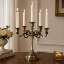 5-Arm Candelabra Candle Holder, Elegant 5-Light Taper Candle Stand Centerpiece For Wedding Table, Dining Room, Party, Holiday, Mantel & Home Decor - Five-armed Candlestick - View 13