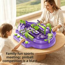 Kids Educational Eject Ball Obstacle Race Track Toy, Multiplayer Party Tabletop Battle Game, Hand Speed & Concentration Training, Family Fun Rolling Ball Maze Board Game, 2 Player Interactive Toy - Multicolor - View 2