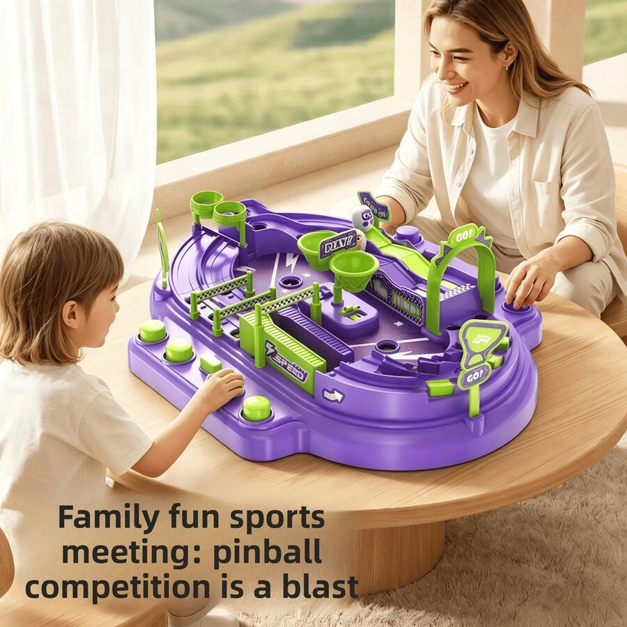 Kids Educational Eject Ball Obstacle Race Track Toy, Multiplayer Party Tabletop Battle Game, Hand Speed & Concentration Training, Family Fun Rolling Ball Maze Board Game, 2 Player Interactive Toy