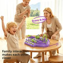 Kids Educational Eject Ball Obstacle Race Track Toy, Multiplayer Party Tabletop Battle Game, Hand Speed & Concentration Training, Family Fun Rolling Ball Maze Board Game, 2 Player Interactive Toy - Multicolor - View 8