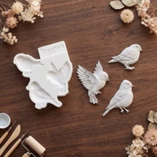 Baroque Embossed Decorative Silicone Mold & 3D Bird Silicone Mold, Vintage European Scroll Floral Pattern, Bird Animal Shaped Casting Tool, Suitable For Resin, Epoxy Resin, Soft Clay, Plaster DIY Crafts, Can Make Decorative Ornaments, Home Accessories, Vintage Relief Handmade Creation Materials - Decorative Silicone Mold - View 8