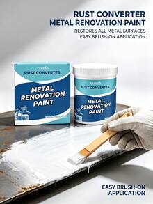 White Rust Converter Metal Steel Rust Removal Polishing Multi-Purpose Cleaning Care Forms Stable Protective Layer Suitable For All Metal Surfaces Household Essential Convenient Quick Practical Gift For Family And Friends Christmas Halloween - A - View 2