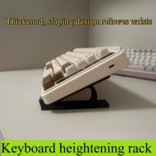 Desktop Keyboard Lift Stand, Black, White, Pink 3 Colors Optional, Ergonomic Tilted Design, Reduces Wrist Pressure During Long Typing, Compatible With Most Keyboards, Practical Desktop Tool For Office And Gaming - Riser - View 11