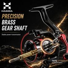 HASIDA X1 Rotating Fishing Reel, All-Metal Slanted Spool, Interchangeable Left/Right Handle, Long-Distance Casting, Universal Micro Fish Reel - Gold - View 3