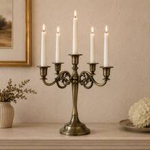 5-Arm Candelabra Candle Holder, Elegant 5-Light Taper Candle Stand Centerpiece For Wedding Table, Dining Room, Party, Holiday, Mantel & Home Decor - Five-armed Candlestick - View 3
