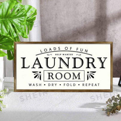 1pc Framed Wooden Sign, Fun And Quirky, Suitable For Laundry Room Or Home Decor, Laundry Room Accessories, Living Room, Bedroom, Minimalist Hallway Decor, Modern Poster, Canvas Wall Art, Room Poster, Home Decor, Room Decor Aesthetics, Room Decor Supplies. Optional Frame, Room Decor