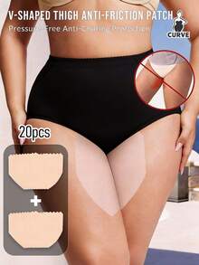 20入/包 中性大尺碼三角腿部防摩擦貼片，卡其色，有效保護腿部、足部及其他部位免受摩擦 - 多色 - 查看 1