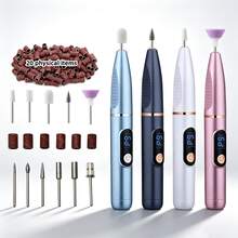 Multifunctional Nail Polish Remover, Powerful, 9-Speed Adjustable, With Visual Screen, Portable And Easy To Use, Suitable For Nail Polishing/Trimming, Nail Removal, Shaping And Polishing, Equipped With LCD Display, Fully Automatic - Multicolor - View 3