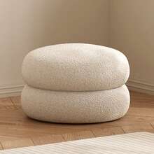 1pc Soft Round Stool, Living Room Footrest, Sofa Bench, Makeup Vanity Stool, Shoe Changing Stool, Slouchy Sofa Shoe Bench, Entryway Sitting Stool - Multicolor - View 8
