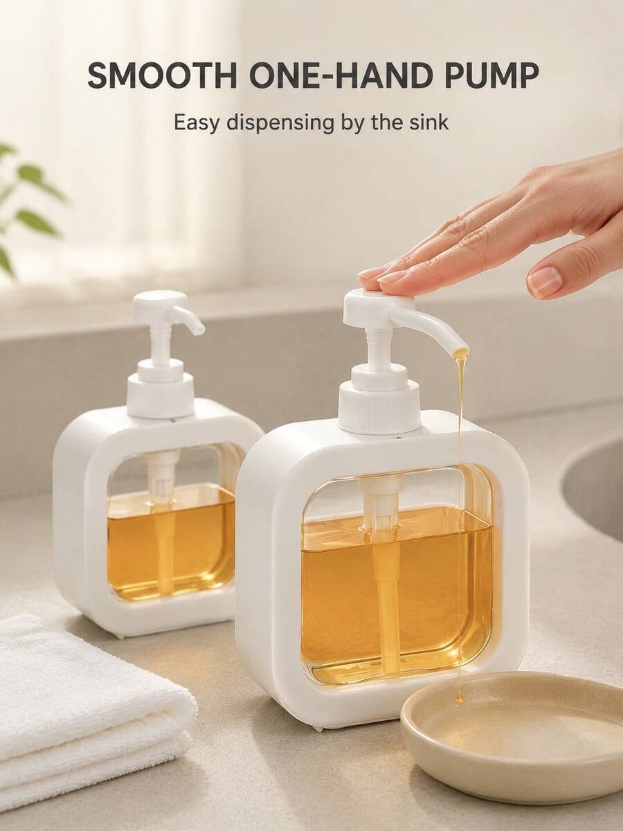 1 pieza Dispensador de jabón líquido recargable transparente, botella de viaje con bomba para lavado de manos, perfume, loción para el baño