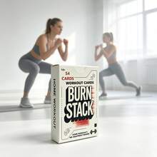 Burn Stack Workout Cards, 54 Bodyweight Exercise Cards, No Equipment Home Workout Fitness Deck For Full Body Training, Suitable For Beginners & Adults 14+ - Apricot - View 1