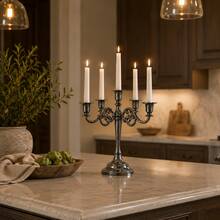 5-Arm Candelabra Candle Holder, Elegant 5-Light Taper Candle Stand Centerpiece For Wedding Table, Dining Room, Party, Holiday, Mantel & Home Decor - Five-armed Candlestick - View 10