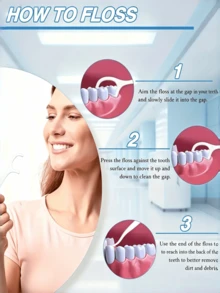 50pcs Dental Floss, Deep Cleaning Oral Care Floss, Portable Disposable Hygienic Floss, Suitable For Travel Use - Multicolor - View 5