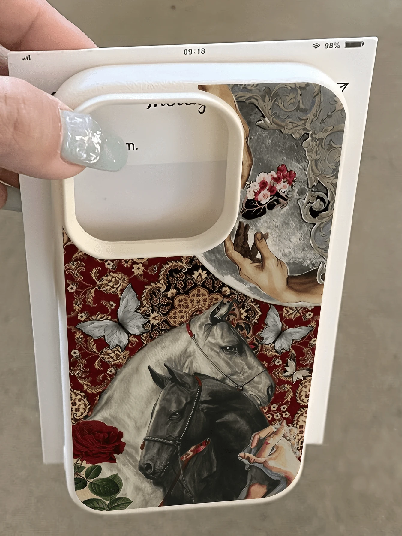 1件 白色雙玫瑰圖案個性化極簡全包覆 TPU 防震手機殼,適用於 Apple 18 17 16 15 14 13 12 11 Pro Max 保護殼 Air,兼容三星系列 - 彩色 - 查看 1