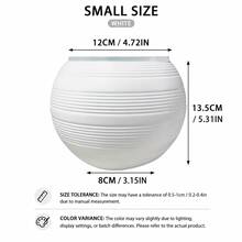 Modern Minimalist Resin Planter - Featuring Round Design And Premium Texture. Suitable For Living Room, Study, Bedroom And TV Cabinet Indoor Spaces. This Thickened Resin Planter... - A - View 10