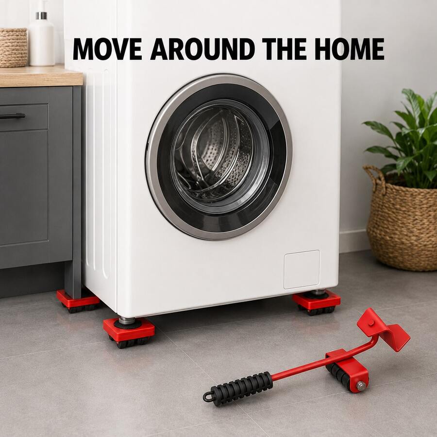 Furniture Mover Dolly With Universal Swivel Wheels, Labor‑Saving Heavy Object Moving Tool Set, Portable Furniture Lifter For Home Relocation & Daily Cleaning - Multi-color - View 1