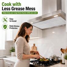 12/24/36/48pcs Self-Adhesive Range Hood Filter – Comes With Hook And Loop Strips. Made Of Polyester Fiber – No Need To Clean, Kitchen Exhaust Fan Oil-Absorbing Filter Cotton. Fits Most Range Hoods – Easy To Install, Durable, And Convenient For Maintenance. - A - View 2
