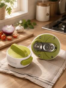 1Pc Stainless Steel Jar Bottle Opener, Easy Grip Ergonomic Handle Can Opener, Durable Multi Function Kitchen Tool, Green White Labor Saving Lid Opener For Jars Bottles Cans, For Kitchen Dining Bar Picnic Camping, Seniors Gift, Kitchen Gadget - View 7