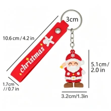 Christmas Gift Santa Claus Figurine Pendant Car Keychain Christmas Eve Company Mall Event Small Gift - Multicolor - View 11