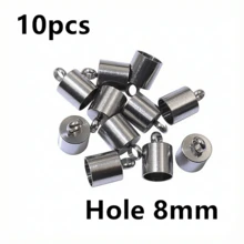 10pcs Stainless Steel Crimp End Caps Leather Cords End Tip Beads Caps PVD Plated Gold Clasps DIY Jewelry Making Finding Supplies - Cord End Caps - View 23