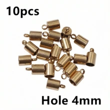 10pcs Stainless Steel Crimp End Caps Leather Cords End Tip Beads Caps PVD Plated Gold Clasps DIY Jewelry Making Finding Supplies - Cord End Caps - View 20